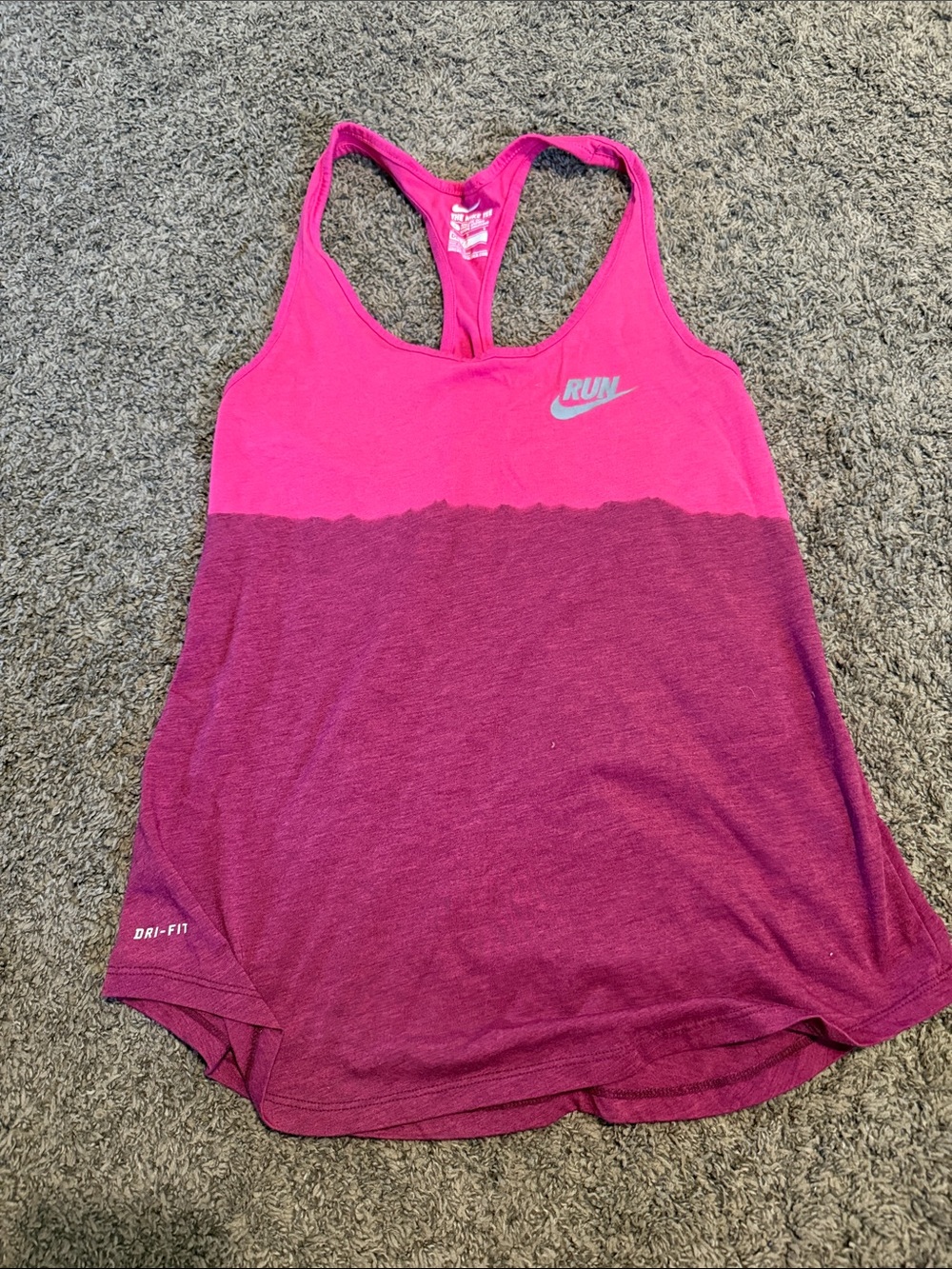 Nike Pink Ombre Racerback Dri-FIT Tank